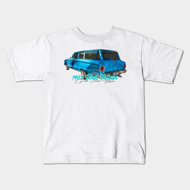 1962 Ford Falcon 2 Door Station Wagon Kids T-Shirt by Gestalt Imagery